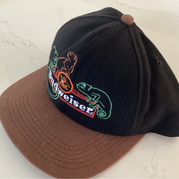 Vintage Budweiser Beer Anheuser Busch Louie the Lizard 1996 Hat Snapback - Picture 4 of 5